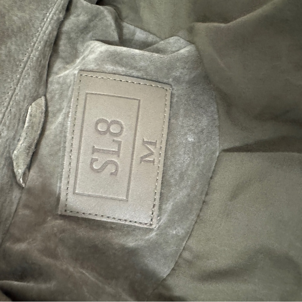 Blank NYC sl8 olive suede moto jacket - Picture 6 of 6